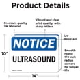 thumbnail image 2 of (2 Pack) Ultrasound OSHA Notice Sign 14 Inch X 10 Inch Vinyl Label Decal Sticker Weather Resistant, UV Protected for Workplace, Business, and Construction Site, Made in the USA, 2 of 7