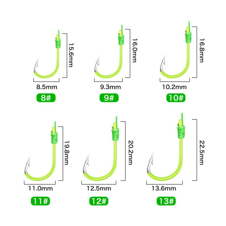 5pcs High Quality Silver Carp And Bighead Fishing Rig With PE Line Spring  Barbed Double Hook Fishing Gear Fluorescent Hook Carbon Steel Fishing Hook  11# 