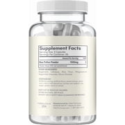 Clear Formulas Bee Pollen Natural Superfood Capsules, 1500mg, Immune Support, 200 Count