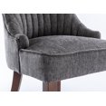 thumbnail image 6 of Set of 4 Cover Removable Interchangeable Upholstered Dining Chairs Linen Parsons Diner Chair Upholstered Fabric Dining Room Chair with Solid Wood and Padded Seat Dining Chairs (Grey), 6 of 9