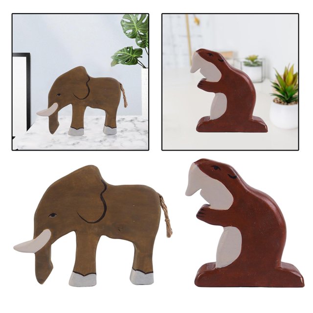 Figuras De De Madera, 2 Uds., Figuras, Juego De Rol Interactivo, marino perfke Figuras de animales