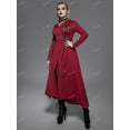 thumbnail image 3 of ROSEGAL Manteau Long à Capuche Grande Taille pour Femmes Lacets Fermeture Éclair Hauts Maxi Bas, Chandails à Capuchon Féminins, Manteaux Rouges Printemps Automne Noir TTTG, 3 of 6