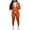 Orange, variant on UAMVSH Women's Plus Size Two Piece Outfits Long Sleeve Zip Up Jacket Jogger Pants Sweatsuits Casual Slim Fit Fall Tracksuits
