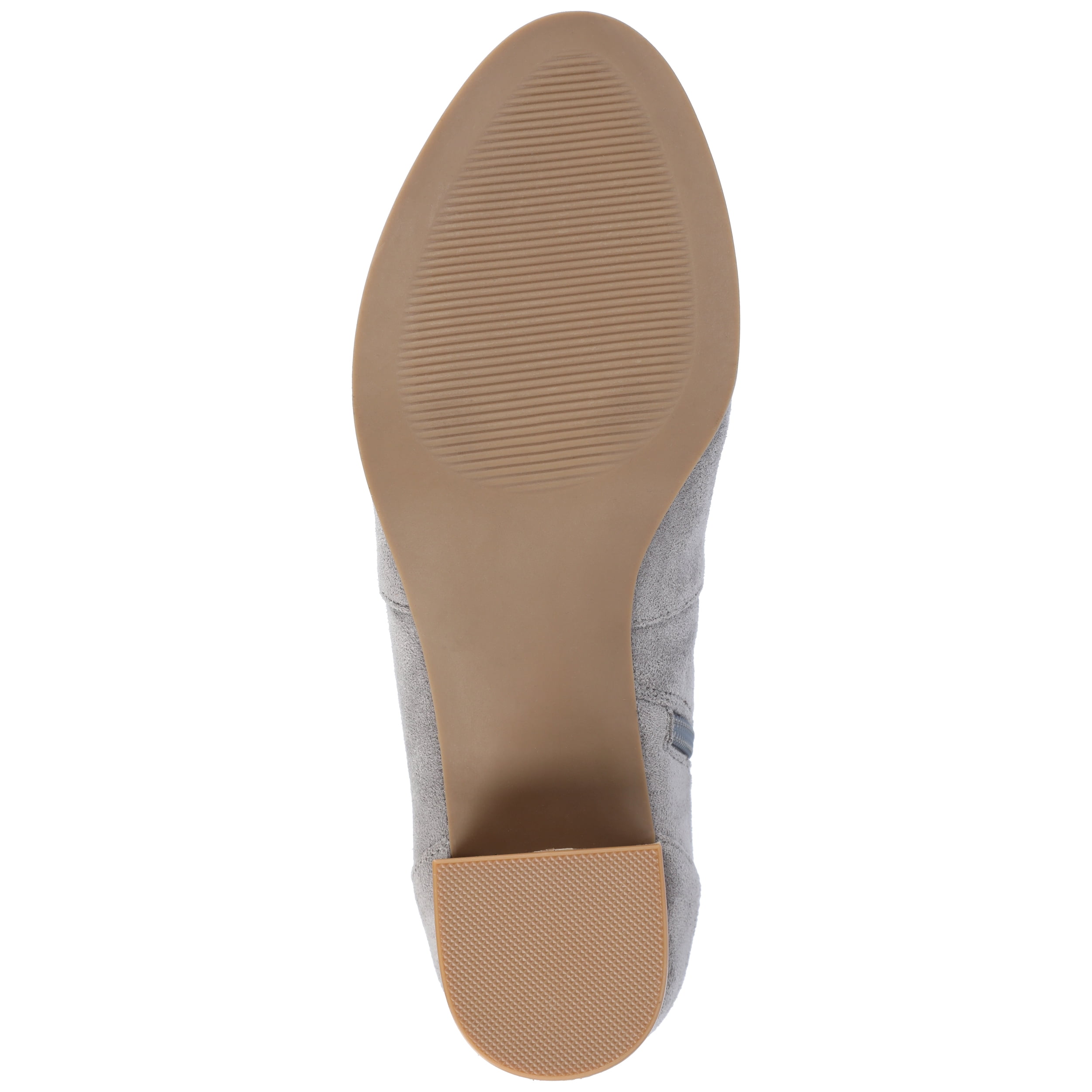 Journee Womens Hayven Stacked Block Heel Almond Toe Booties, Widths Available