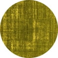 thumbnail image 1 of Ahgly Company Indoor Round Oriental Yellow Industrial Area Rugs, 5' Round, 1 of 4
