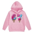 thumbnail image 4 of 67 Six Seven Letter Outfits Set For Kids Outfits Set Casual Kids Graphic Hoodie And Joggers Pullover Tracksuit With Pockets For Girls And Boys Outfit Pink 120(4-5 Years), 4 of 9