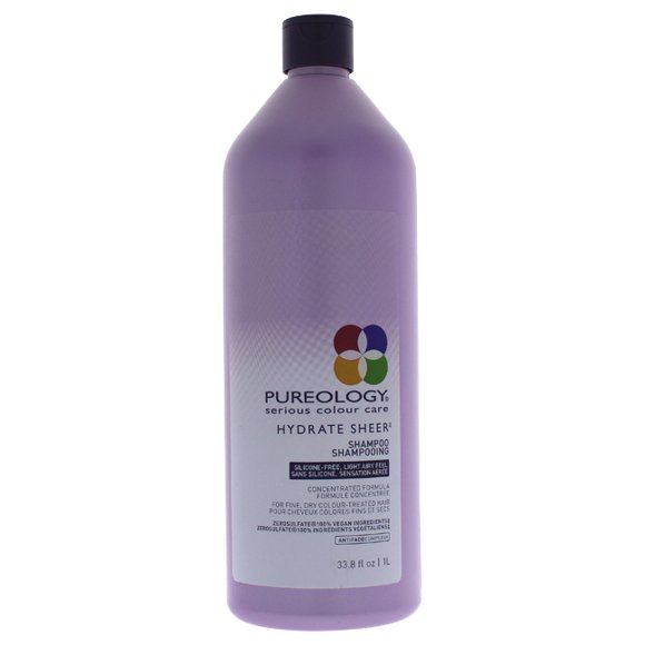 Hydrate Sheer Shampoo by Pureology for Unisex - 33.8 oz Shampoo