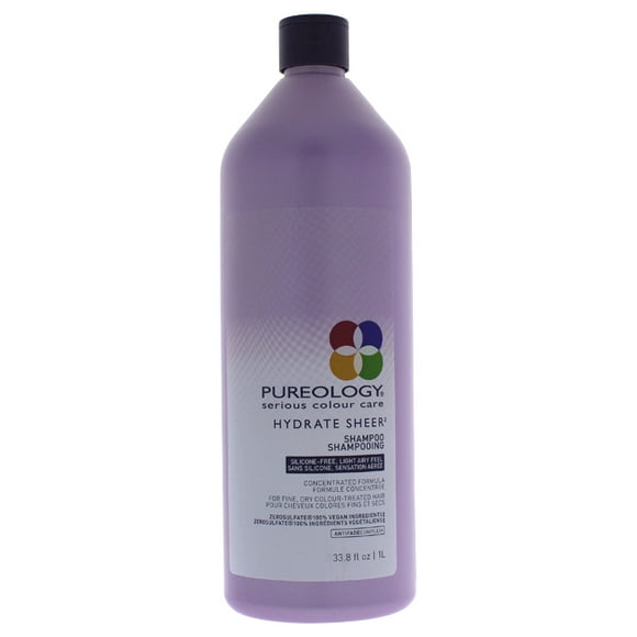 Hydrate Sheer Shampoo by Pureology for Unisex - 33.8 oz Shampoo