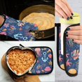 thumbnail image 5 of Yayeee Oven Mitts and Pot Holder Set of 2 Heat Resistant Kitchen Gloves Baking Hot Pad, Pink Jellyfish, 5 of 5