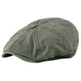 thumbnail image 1 of Beret Cap Retro Breathable Plain Color British Style Fine Texture Dress Up Spring Summer Washed Cotton Newsboy Cap for Banquet, 1 of 10
