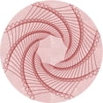 thumbnail image 1 of Ahgly Company Tapis Rond Lavable en Machine Intérieur Transitionnel Rose Gomme à Bulles Rose, 8 Pieds Rond, 1 of 7