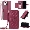thumbnail image 1 of Funda tipo billetera GANGXUN para iPhone 13 Mini – Tapa abatible con correa para mujer, 1 of 5