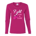 thumbnail image 2 of for a Support Awareness Womens Graphic Long Sleeve T-Shirt, Fuschia, X-Large, 2 of 3