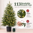 thumbnail image 6 of Ayieyill 4FT Norfolk Pine Christmas Tree, Artificial Norfolk Pine Tree Fake Potted Tree with 80 LED Lights, Indoor Holiday Christmas Decorations, 6 of 10