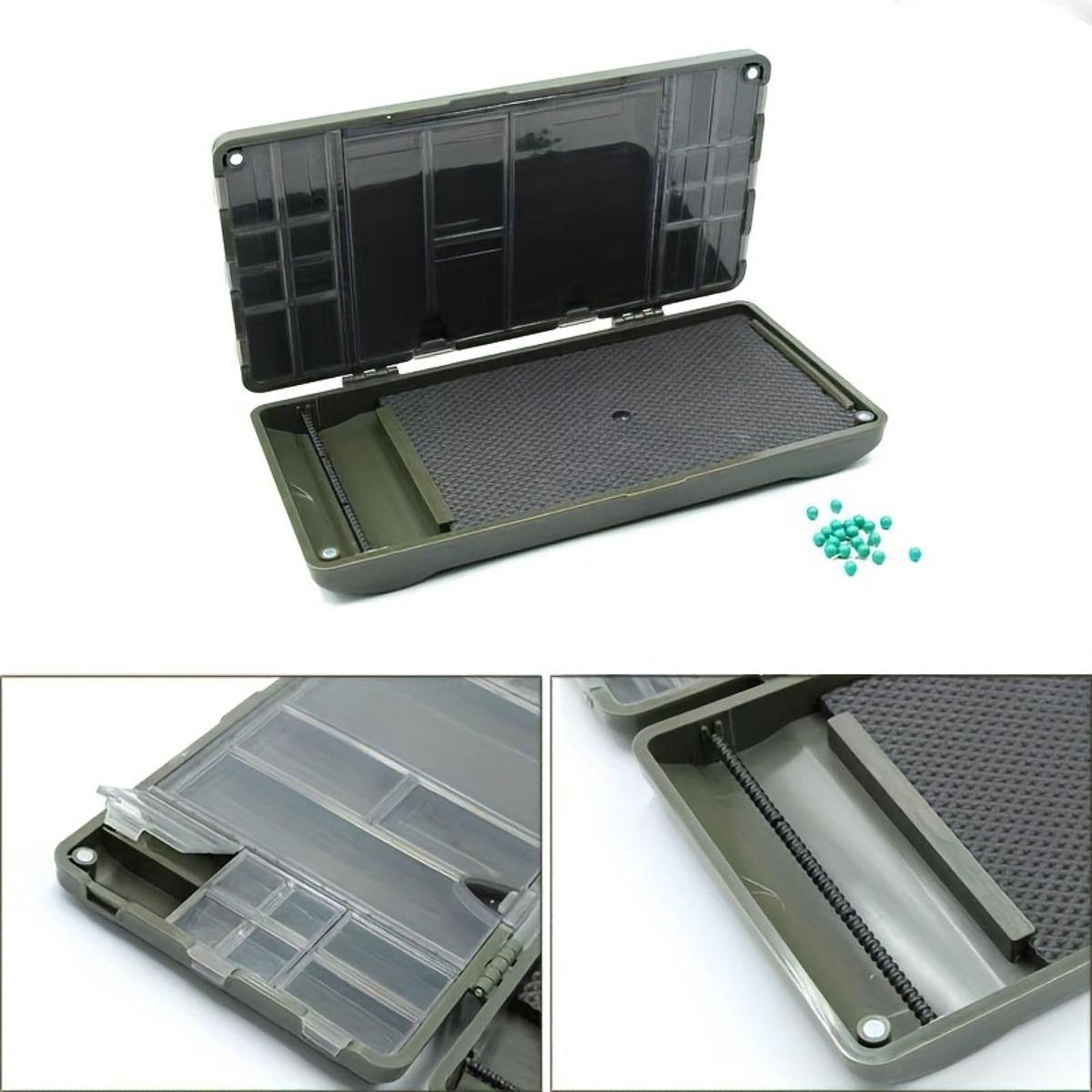 figatia Fishing Tackle Case Rig Box Organizer Portable Waterproof 2 Layer PVC Fishing Tackle Box Carp Fishing Tackle Box Fly Box