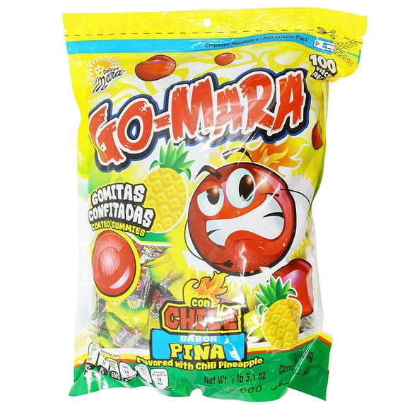 Dulces Mara Go-Mara Pineapple Flavor Mexican Candy (10 x 1 lb. 5.1 oz. Bags)