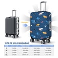 thumbnail image 4 of Kdxio Colorful Ocean Shark Pattern Luggage Cover for Travel,Elastic and Durable,Fits 18-32 Inch,Anti-Scratch Suitcase Protector-No luggage included, 4 of 5
