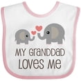 thumbnail image 3 of Inktastic Granddad Loves Me Grandchild Boys or Girls Baby Bib, 3 of 4