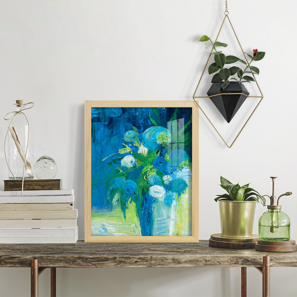 Literal Imaginings -Framed Print w/glass-Natural Wood