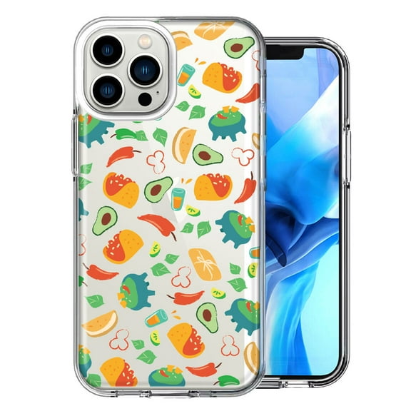 MUNDAZE For Apple iPhone 13 Pro Max Tacos and Guac Design Double Layer Phone Case Cover