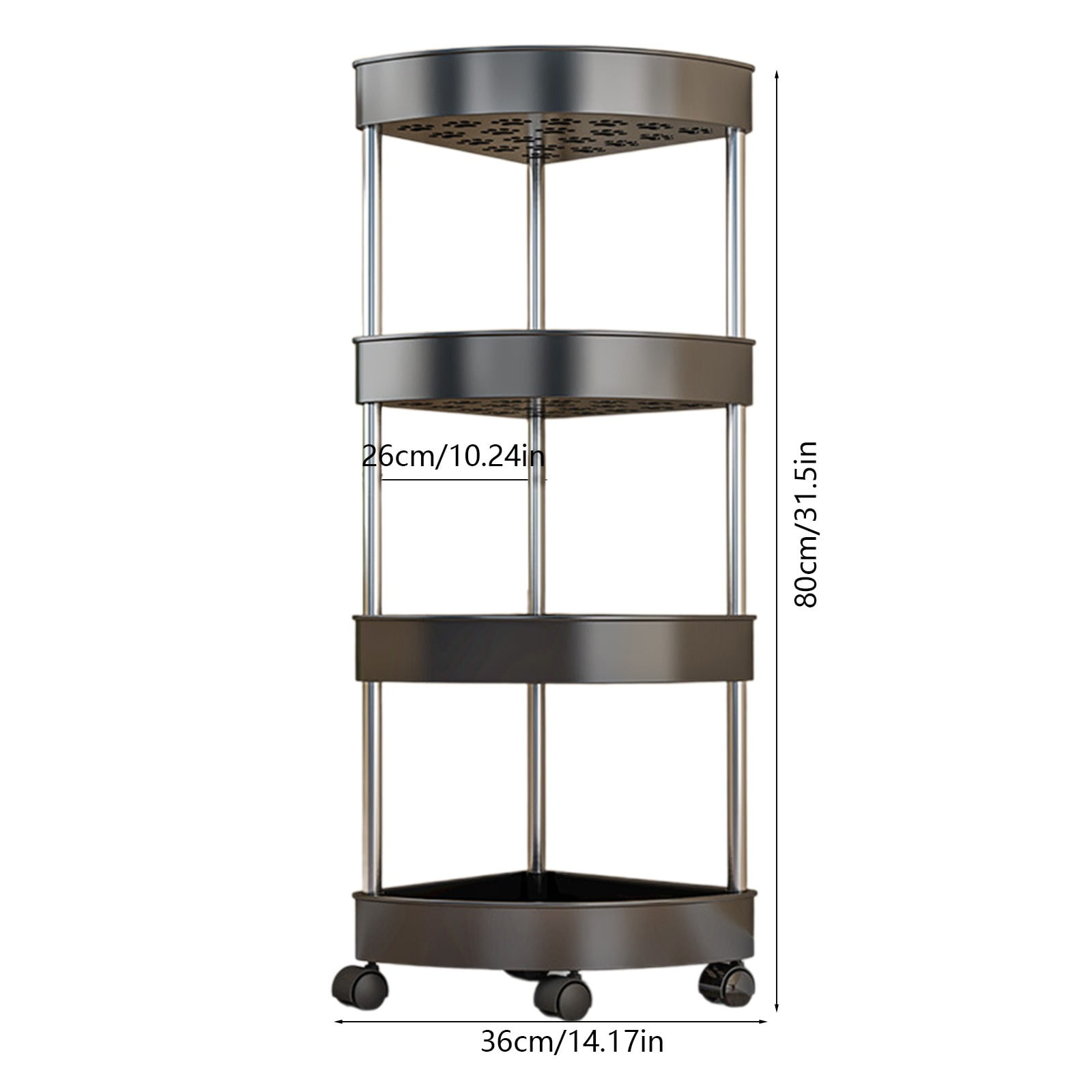 InsCrazy Bathroom Storage Organization Bathroom Corner Storage Shelf Organizer With Detachable 4 for Kitchen Bathroom Laundry Room Office