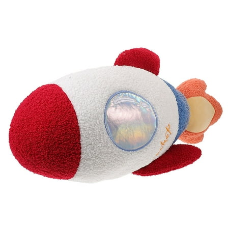 FELTECHELECTR Cuddle Pillow Rocket Plush Pillow for Kids Room Decor Multi Soft Material Decorative Item 1Set