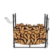 thumbnail image 2 of Syngar 30" Firewood Rack Stand, Heavy Duty Log Holder for Indoor Outdoor, Metal Firewood Storage Rack Stacker Organizer for Patio Porch, Black, 2 of 8