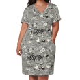 thumbnail image 3 of Estopa Vestido holgado con bolsillos, mono de verano para mujer, vestidos de cóctel, vestidos largos con velo, vestidos elegantes para mujer en oferta, 3 of 7
