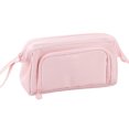 thumbnail image 1 of Injueey Bolsas de lápices Caja de almacenamiento multifuncional de gran capacidad Papelería Tela de color sólido Útiles escolares Niños Oficina Carpetas de archivos Rosado, 1 of 6