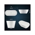 thumbnail image 4 of EastVita 67Inch Freestanding Bathtub. White Acrylic Streamline Stand Alone Soaking Bath Tubs For Adult With Overflow And Drain In Chrome. CUPC Certified. Perfect For Your Bathroom-Flora, 4 of 6