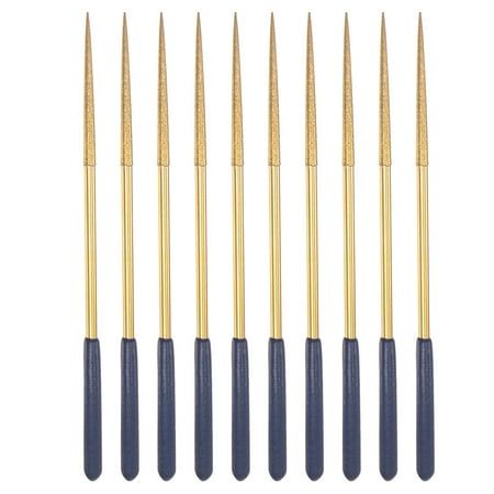 

Uxcell 4mm x 160mm Round Diamond Needle Files Titanium Coated for Metal Wood Stone 6 Pack
