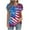 5-Multicolor, variant on 4th of July Womens T Shirt Star Independence Tops V Neck Short Sleeve Clothes Patriotic Graphic Wear
