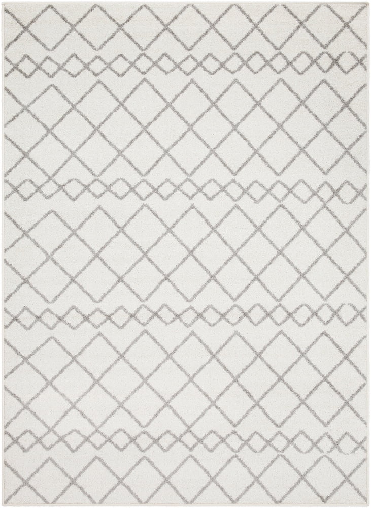 Walmart Beta Grey/White Bohemian 5'3" x 7'3" Area Rug