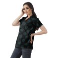 thumbnail image 3 of Moomaya Womens Wrap Style Shirt Tunic Cotton Casual Button Down Classic Collar Top, 3 of 6