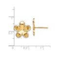 thumbnail image 5 of 14K Yellow and White Gold Flower Post Earrings, 5 of 5