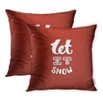 thumbnail image 1 of EREHome Beautiful Let It Snow Lettering Red Labels Celebration Pillow Case Pillow Cover 20x20 inch Set of 2, 1 of 1