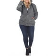 thumbnail image 2 of White Mark Women's Plus Size Sherpa Hooded Jacket, 2 of 5
