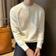 thumbnail image 2 of Suéter de punto grueso para hombre, suéteres de punto blancos informales para hombre, diseñador original, cachemira, reseñas coreanas, ropa popular superior, 2 of 5