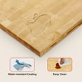 thumbnail image 5 of VEVOR Wood Table Top,Holds up to 330 lb, 59.1" x 29.5" x 1.5" Rectangular Countertop for Height Adjustable Electric Standing Desk Frame, Universal Solid One-Piece Maple Desktop for Office&Home Desk, 5 of 9