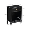 thumbnail image 3 of Nightstand Set of 2, Modern Bedside End Tables, Night Stands with Drawer and Storage Shelf for Bedroom Office Nursery Living Room, Black, 3 of 7