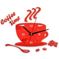 thumbnail image 1 of Reloj de pared acrílico DIY, reloj moderno silencioso para la hora del café, pegatina de pared con forma de taza, reloj con números huecos, 1 of 6
