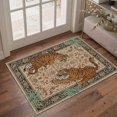 thumbnail image 6 of GENIMO 2'x7' Wildlife Inspired Animal Print Runner Rug, Machine Washable Non Slip Low Pile Hallway Runner Rug for Kitchen Laundry Room, Warm Beige, 6 of 7