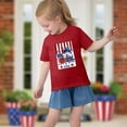thumbnail image 6 of Kids Girls Casual American Flag Tshirts Cotton Baseball Tee Shirts Independence Day Patriotic Graphic Tees Summer Red， 7 Years, 6 of 7
