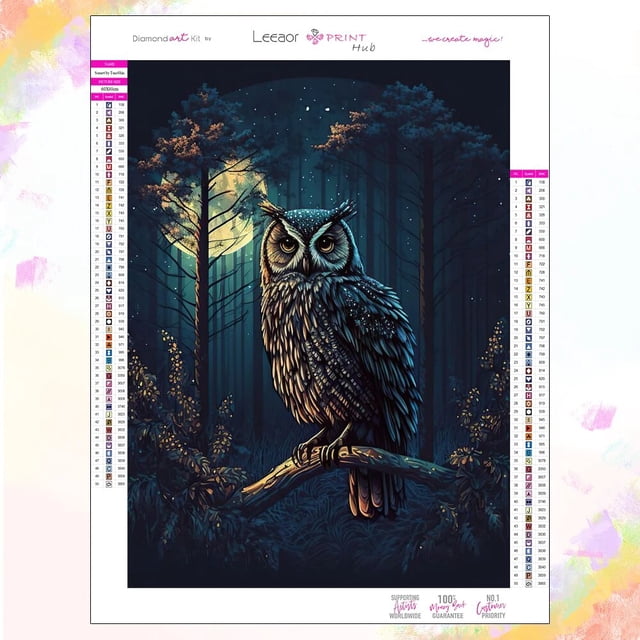 Pintura de diamante 5D de búho oscuro, mosaico de luciérnaga de bosque, espinas de punto de cruz, arte a mano, decoración de la pared del hogar, nueva colección 2023
