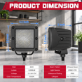 3 Inch Diffused White LED Spotlights, 80W High Performance Cube Lights ...