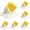 Yellow*5, variant on 1Pcs Melting Ice Cream Pen Holder 4.65in Yellow Resin Desktop Organizer - Cute Pencil Cup Storage Box for Home Office Desk Decor, Vanity Makeup Brush Holder, Creative Gift for Birthdays & Holidays