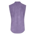 thumbnail image 3 of DuoJiaJ Fashion Women's Shirts For Casual Wear Summer Sleeveless Button Up Top Versatile Solid Color Blouse For Jeans Women's Work Shirts Purple XXL, 3 of 4