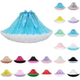 thumbnail image 4 of Women's Tutu Tulle Skirt Elastic Waist Petticoat Puffy Princess Ballet Dance Pettiskirts 3-Layered Pleated Underskirt, 4 of 4