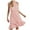 Pink, variant on IROINNID Women's Sleeveless A-Line Dress Round Neckline Fashion Irregular Knee-length Dress Sling Pure Color Lace-up Dress Solid Color Dress