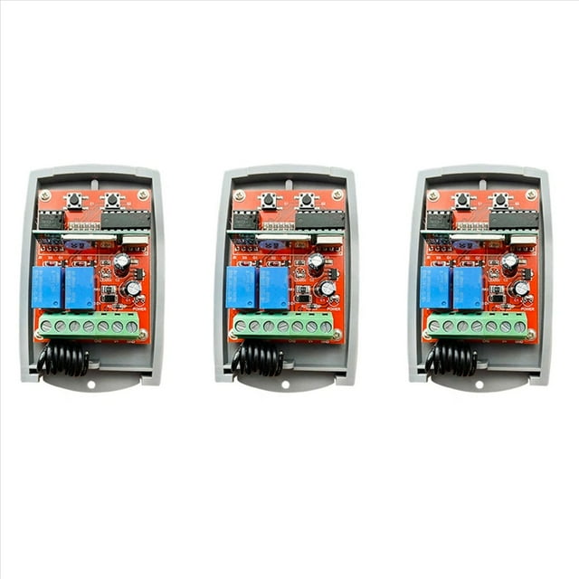 3X Receptor de Control Remoto Universal para Puerta de Garaje 433MHz12V-24V Abridor de Control de Portón Eléctrico 433.92MHz Código de Aprendizaje Rodante